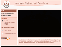 Tablet Screenshot of menakaculinaryart.com